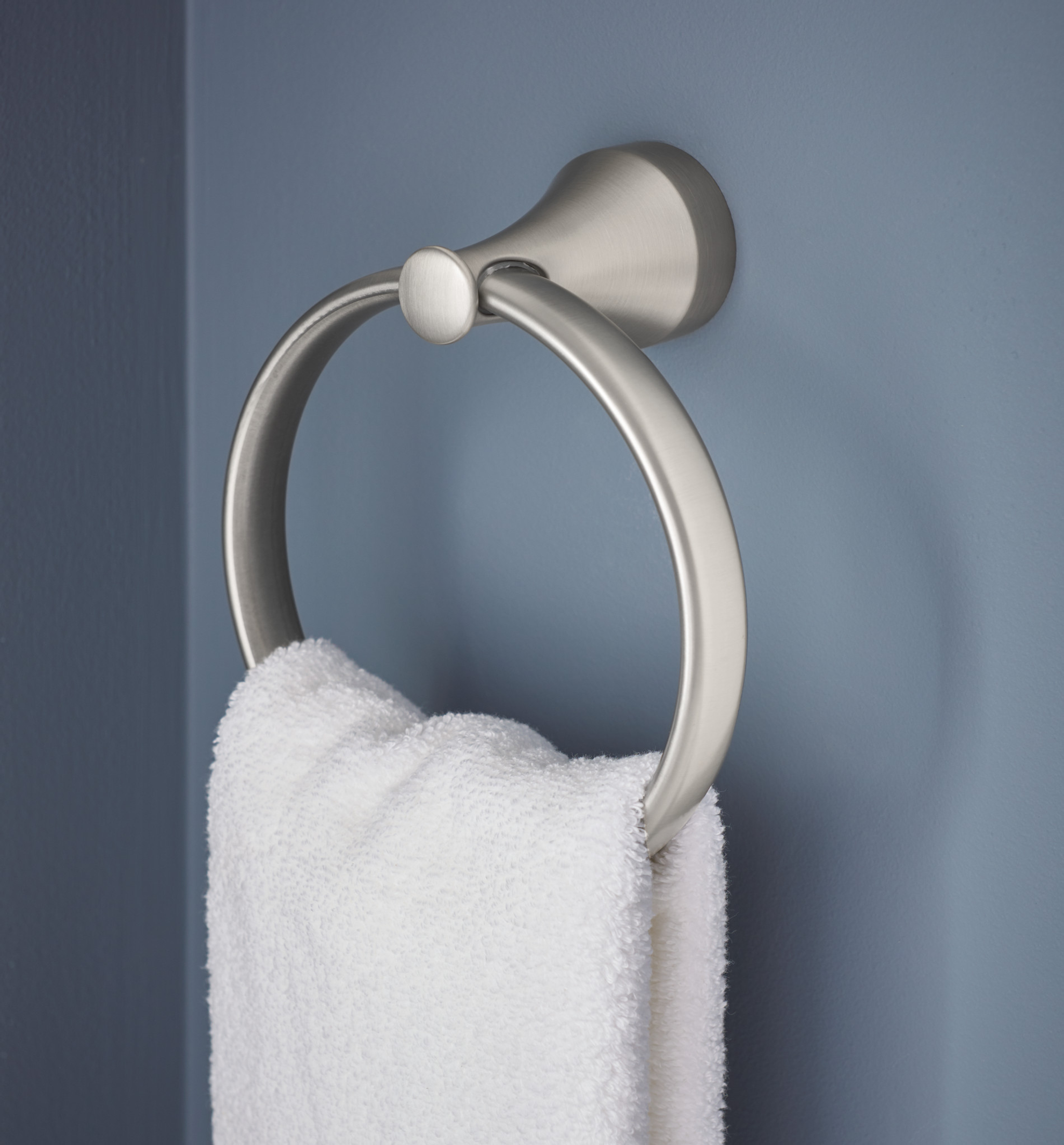 Hamden Spot resist brushed nickel Towel Ring - Image 2