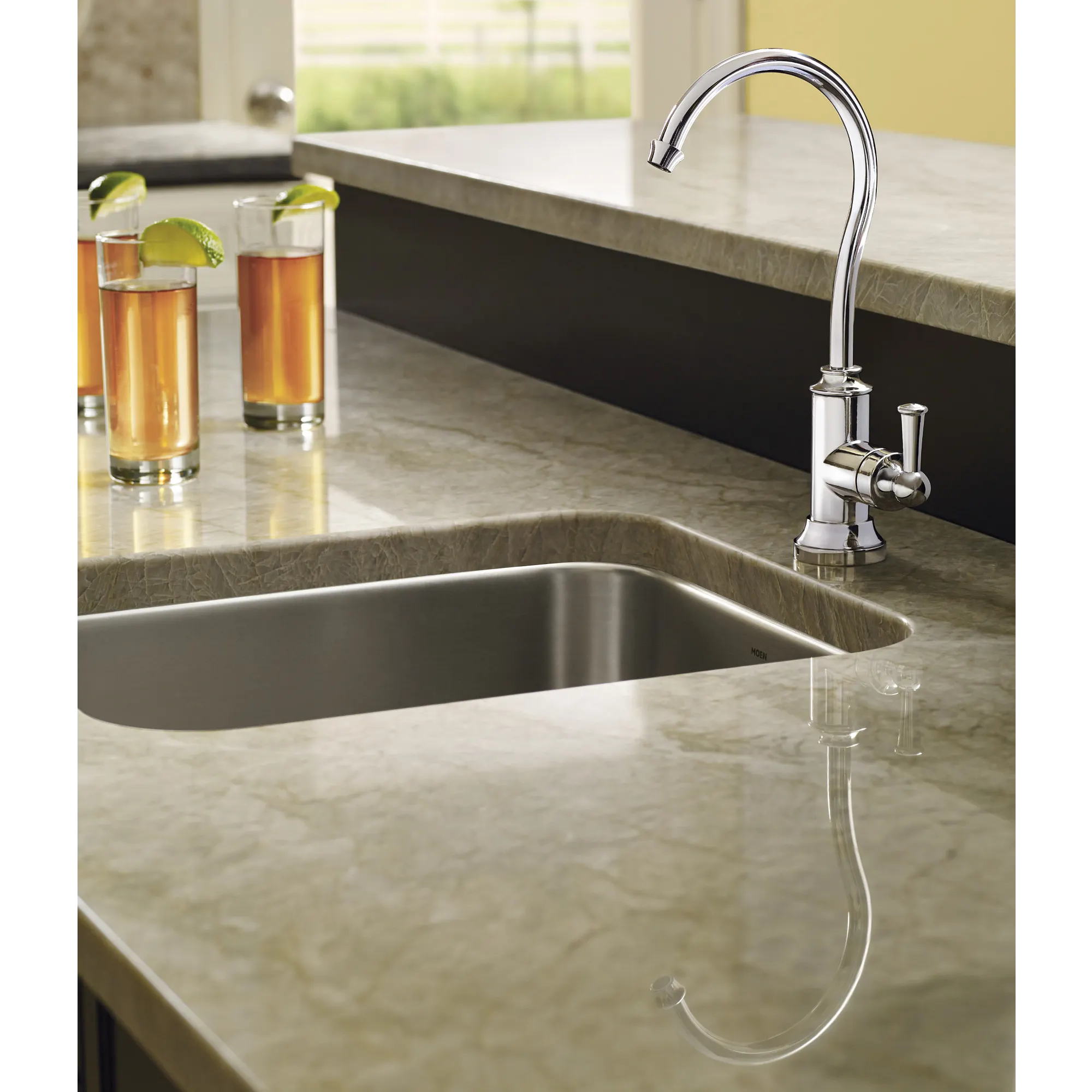 Moen Sip Traditional One-Handle High Arc Beverage Faucet - Image 2