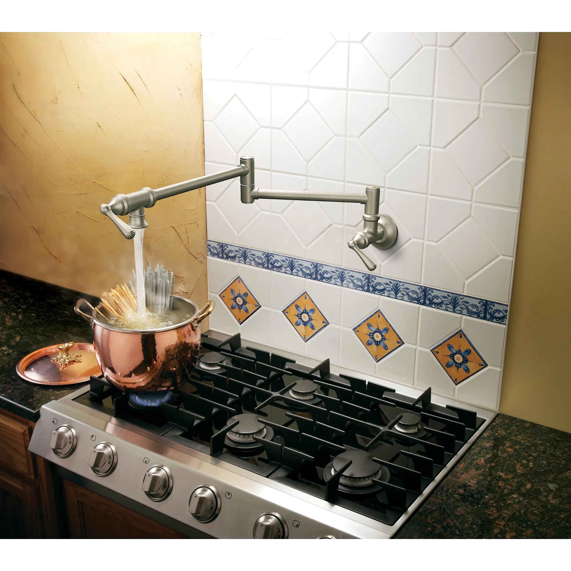 Traditional Two-Handle Pot Filler Kitchen Faucet - Image 2