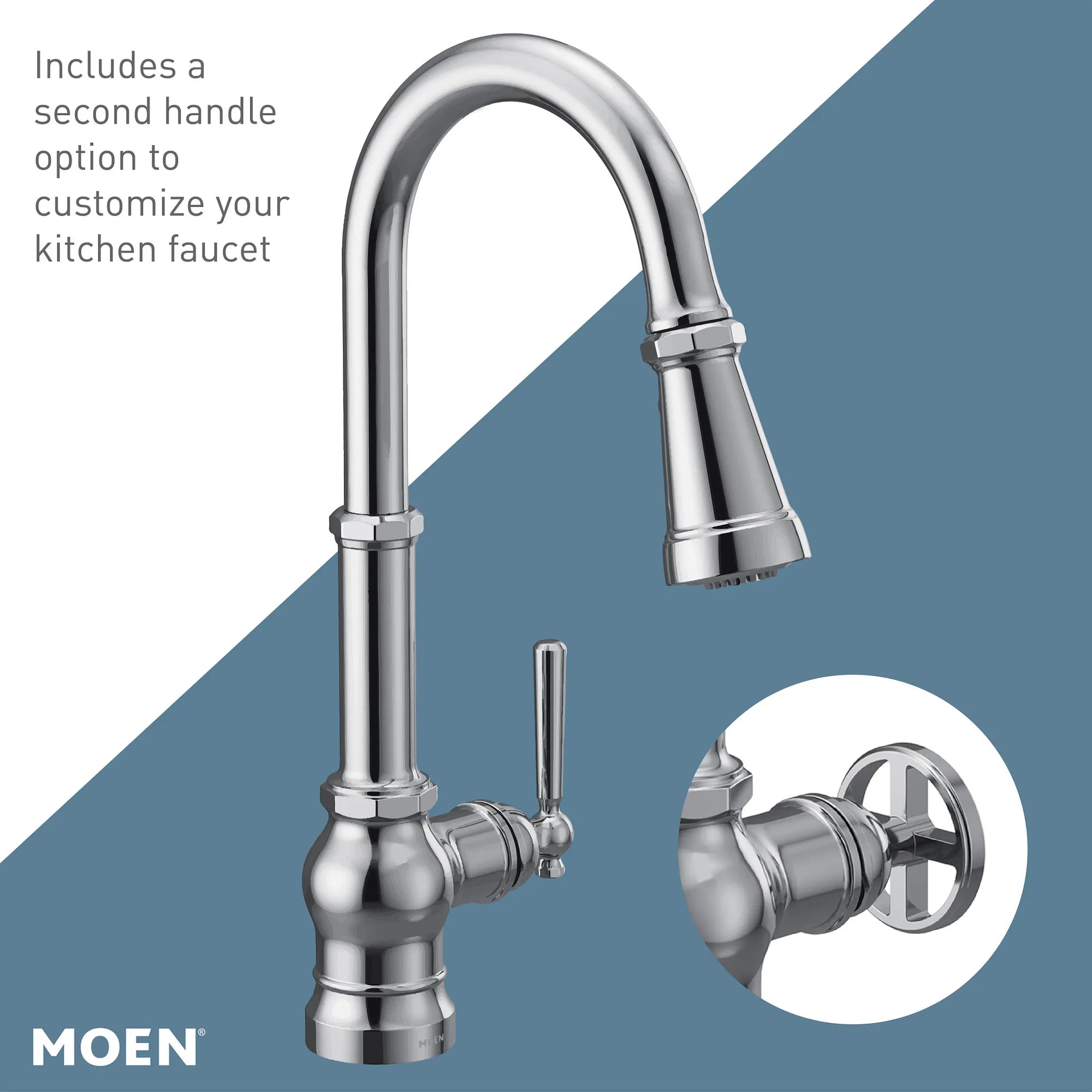 Paterson One-Handle High Arc Pulldown Kitchen Faucet - Image 6