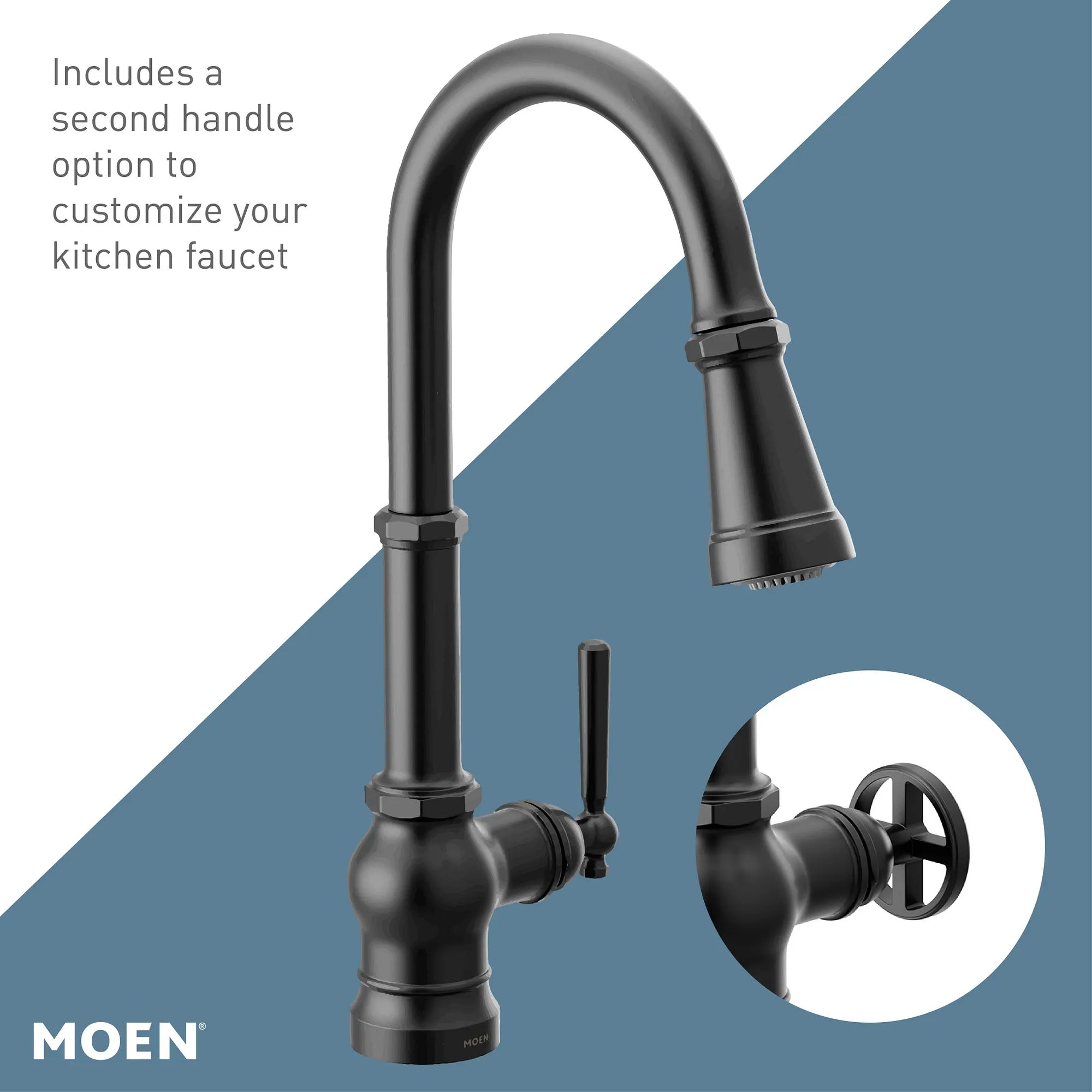Paterson One-Handle High Arc Pulldown Kitchen Faucet - Image 14