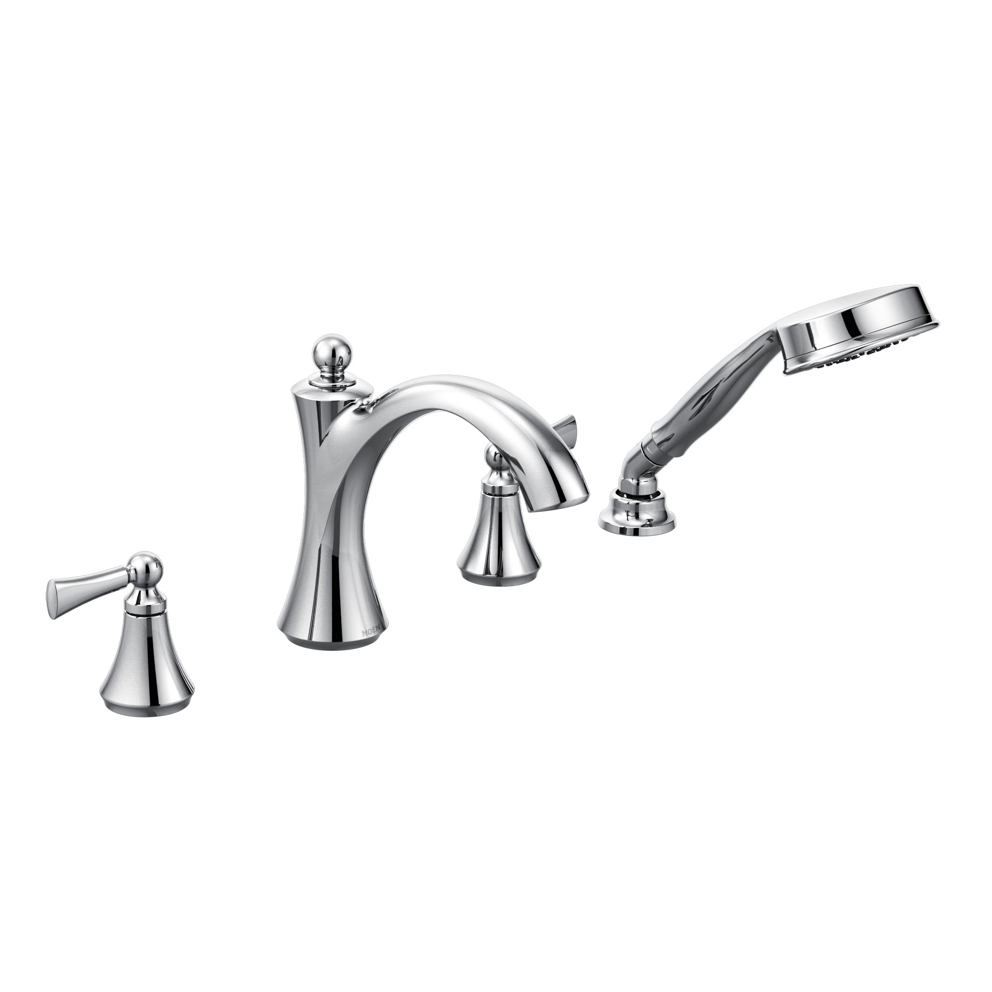 Wynford Two-Handle Diverter Roman Tub Faucet Including Handheld Shower