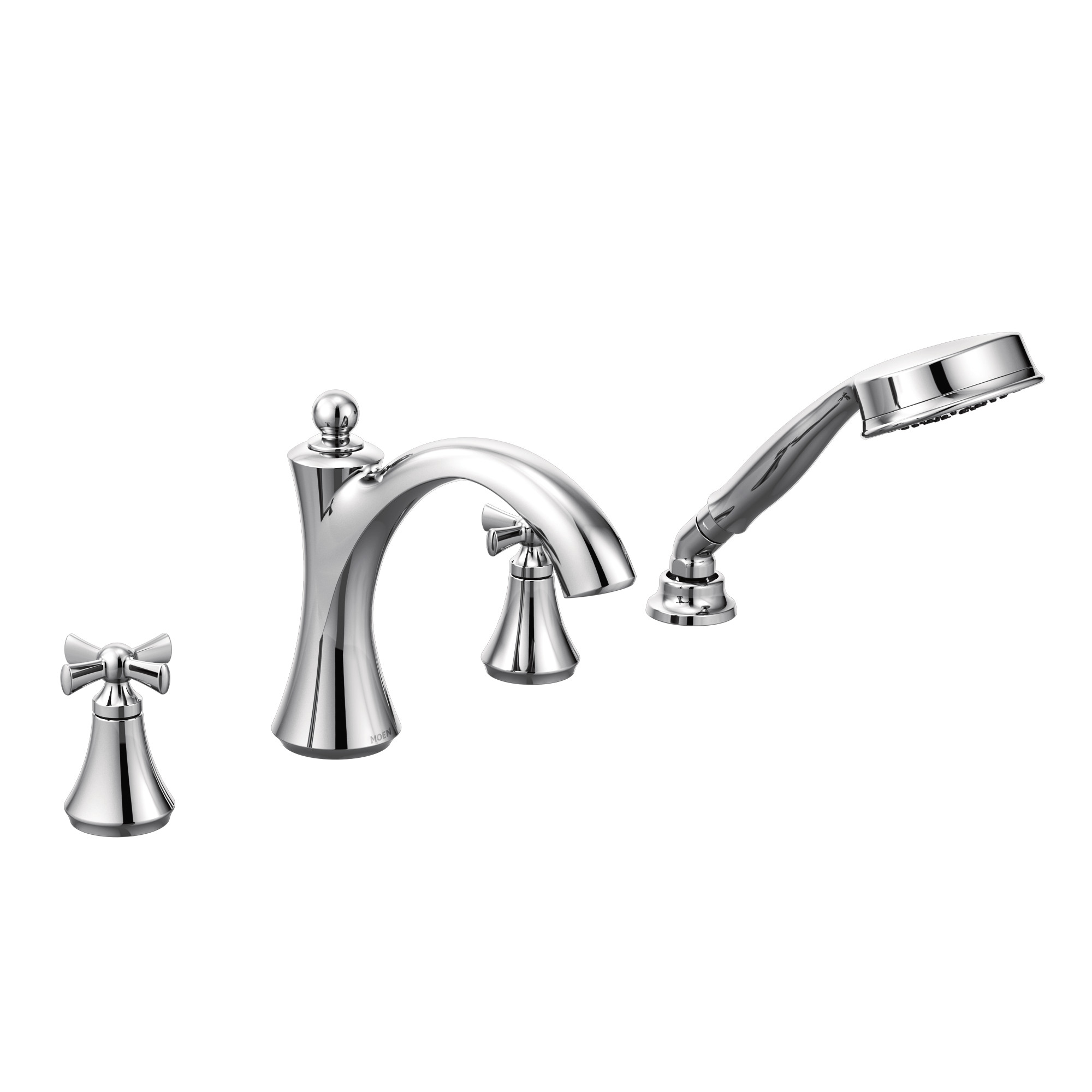 Wynford Two-Handle Diverter Roman Tub Faucet Including Handheld Shower