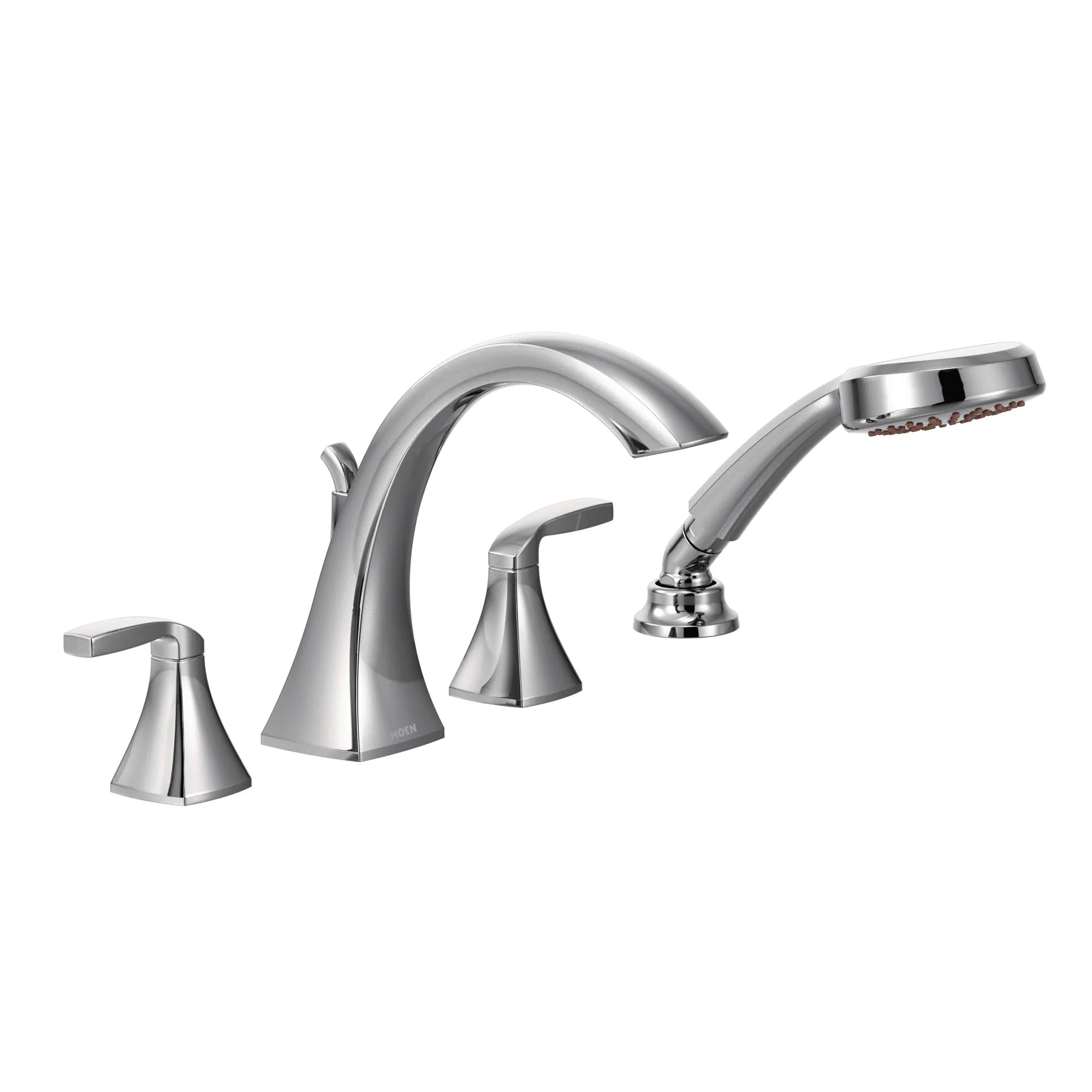 Voss Two-Handle High Arc Roman Tub Faucet Includes Hand Shower - Image 2