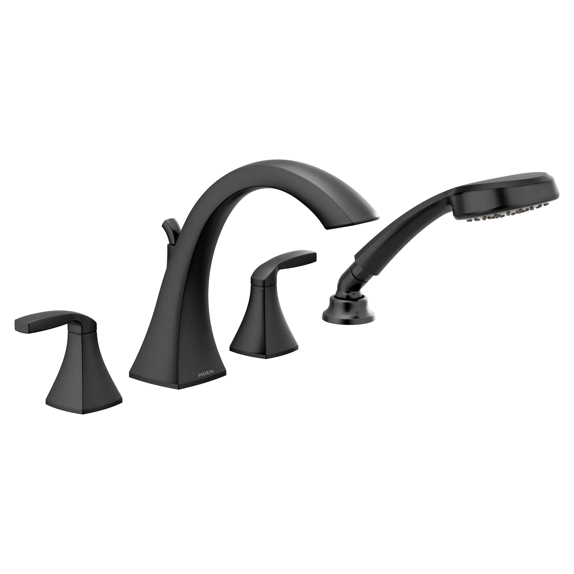 Voss Two-Handle High Arc Roman Tub Faucet Includes Hand Shower - Image 4