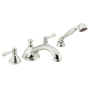 Kingsley Two-Handle Low Arc Roman Tub Faucet Includes Hand Shower