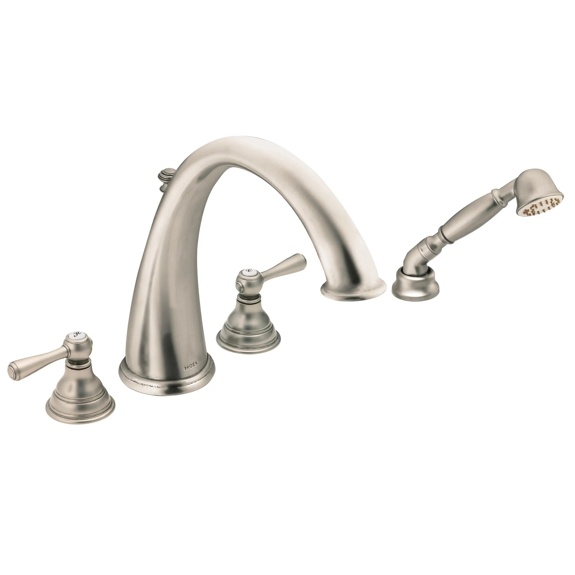 Kingsley Two-Handle High Arc Roman Tub Faucet Includes Hand Shower - Image 8