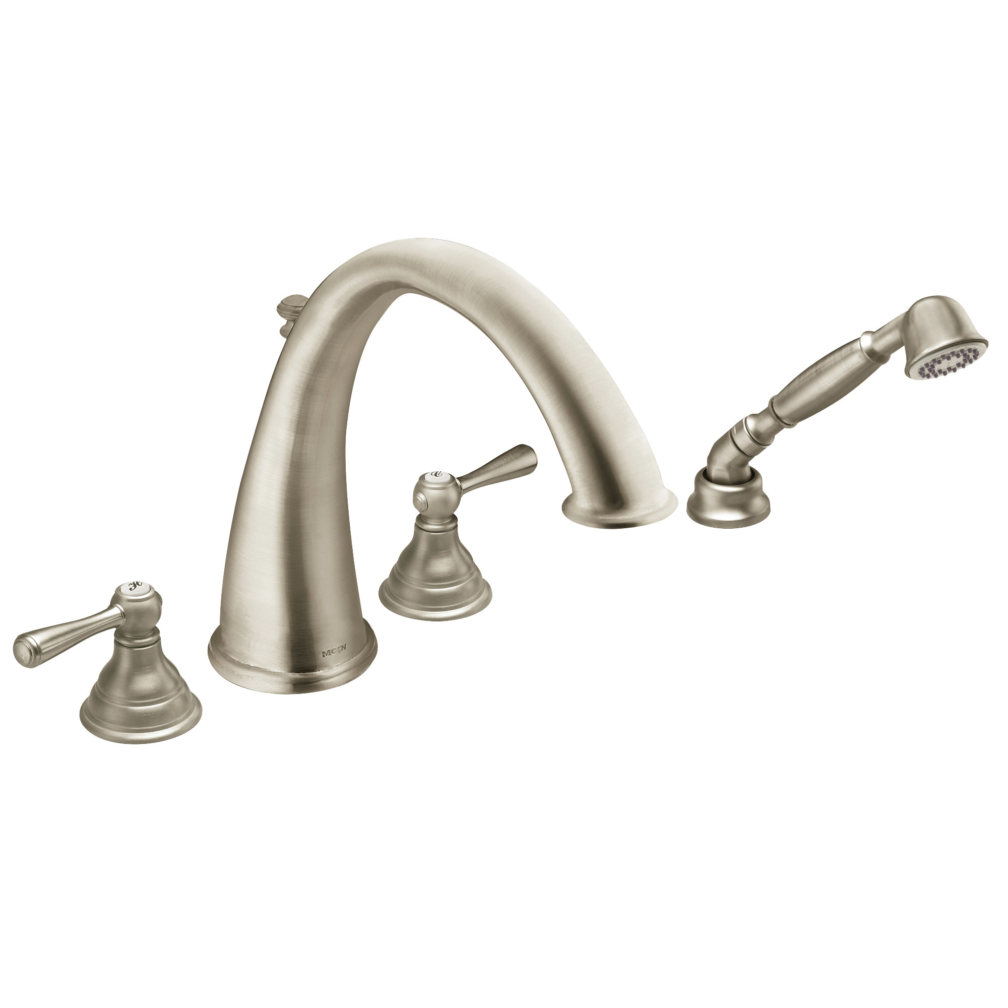 Kingsley Two-Handle High Arc Roman Tub Faucet Includes Hand Shower - Image 11