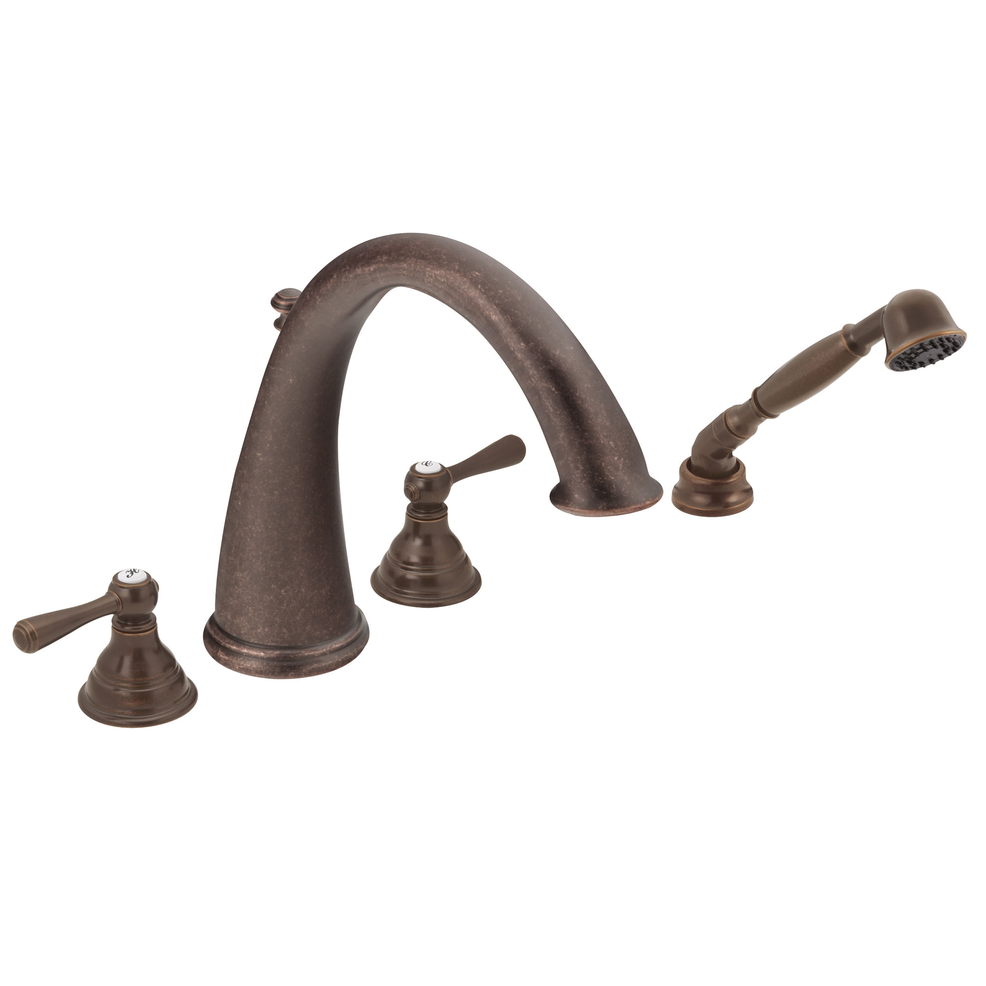 Kingsley Two-Handle High Arc Roman Tub Faucet Includes Hand Shower - Image 5