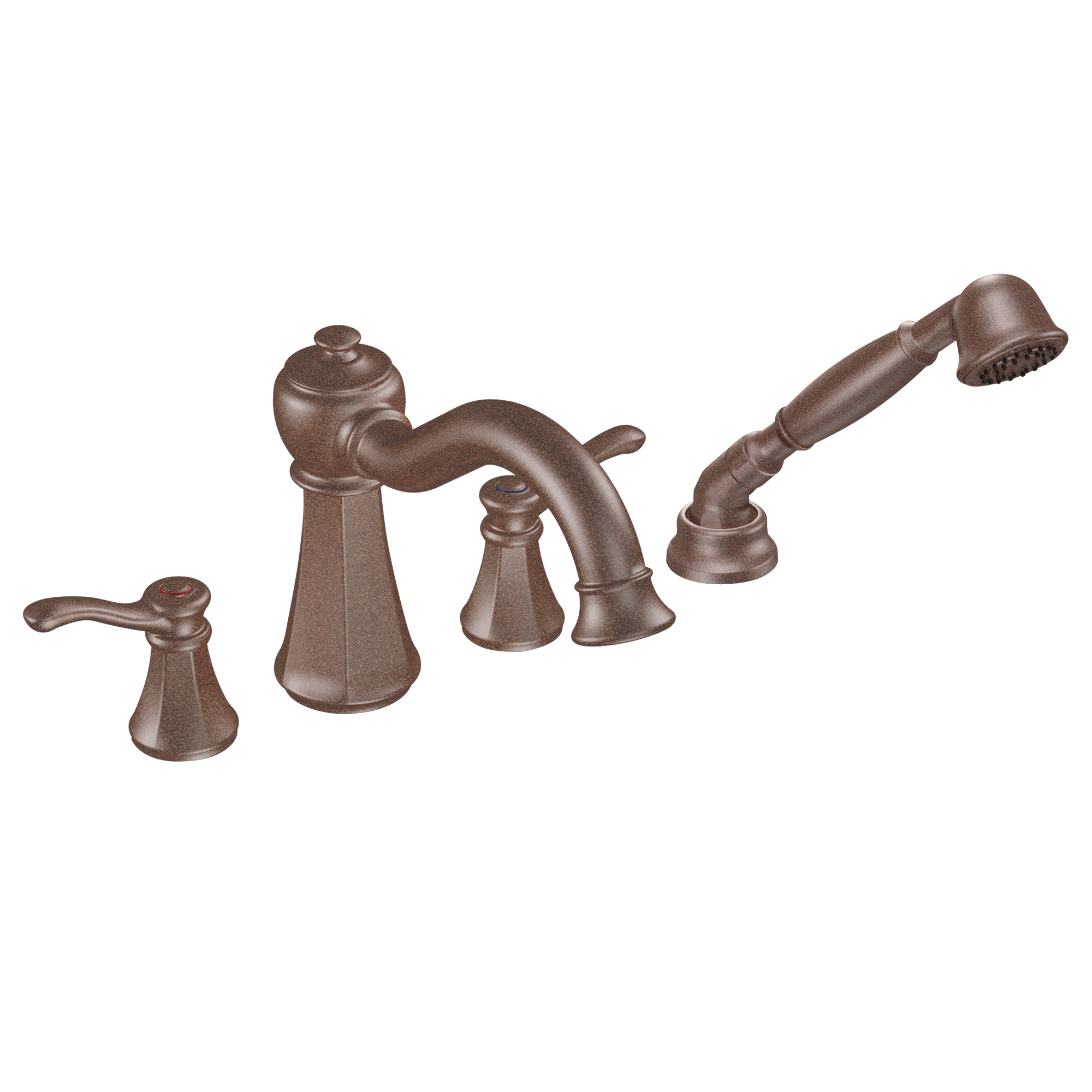 Vestige Two-Handle High Arc Roman Tub Faucet Includes Hand Shower - Image 3
