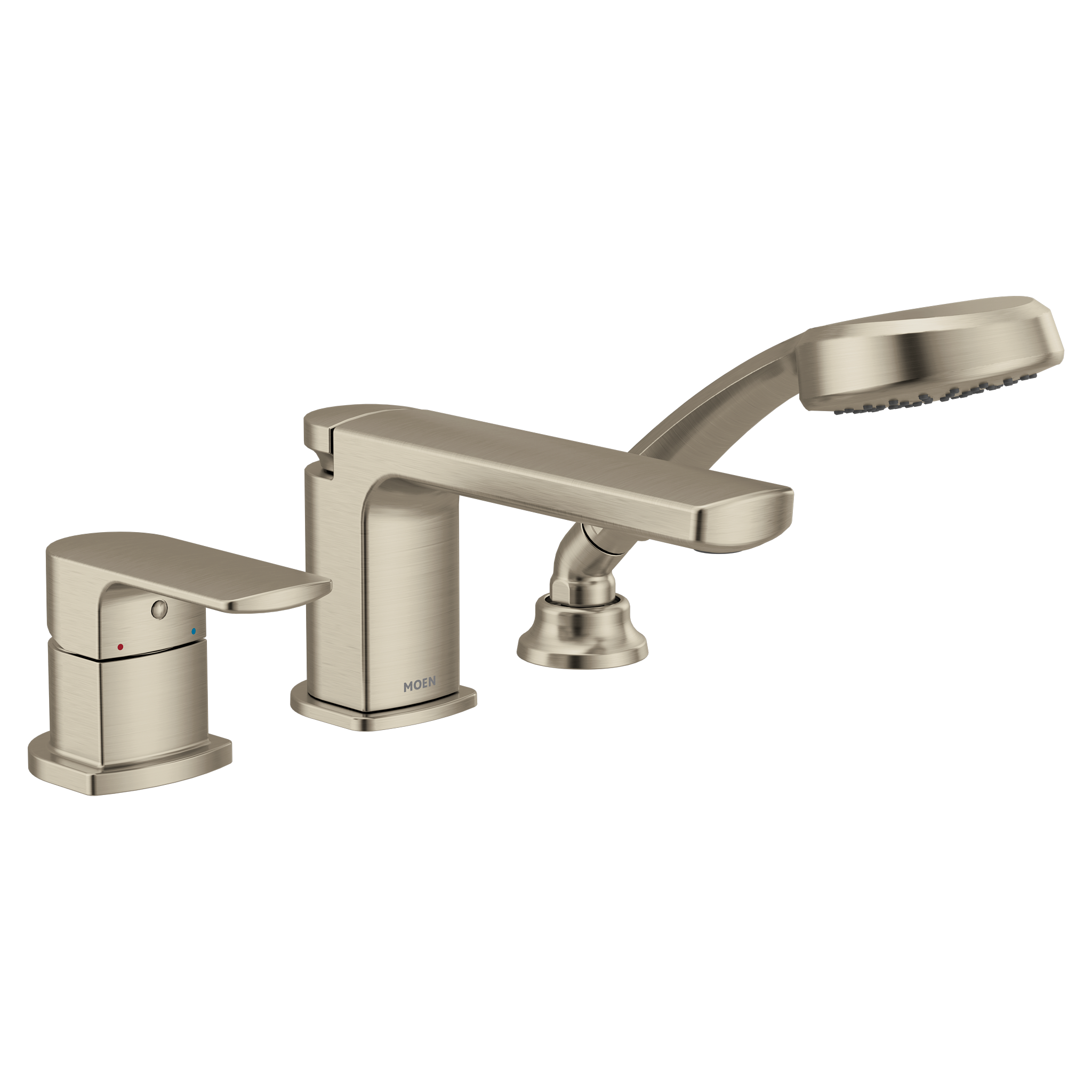 Rizon One-Handle Low Arc Roman Tub Faucet Includes Hand Shower