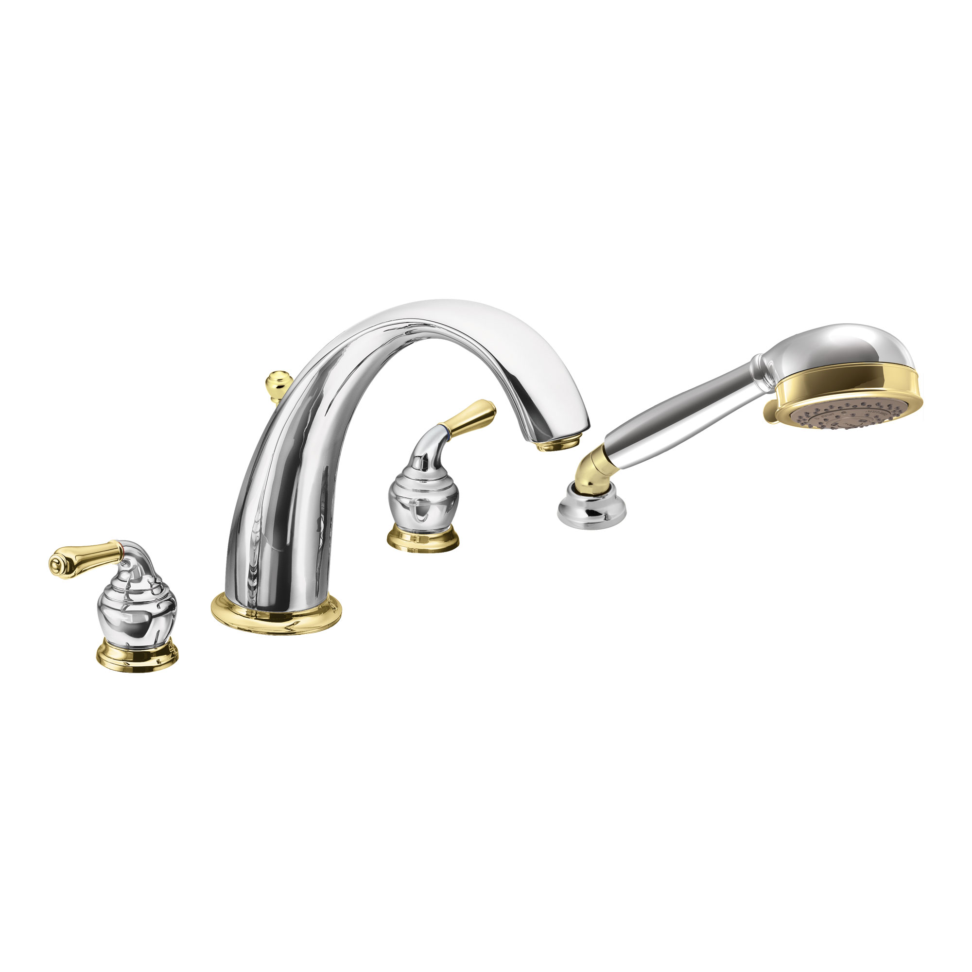 Monticello Two-Handle High Arc Roman Tub Faucet Includes Hand Shower - Image 9