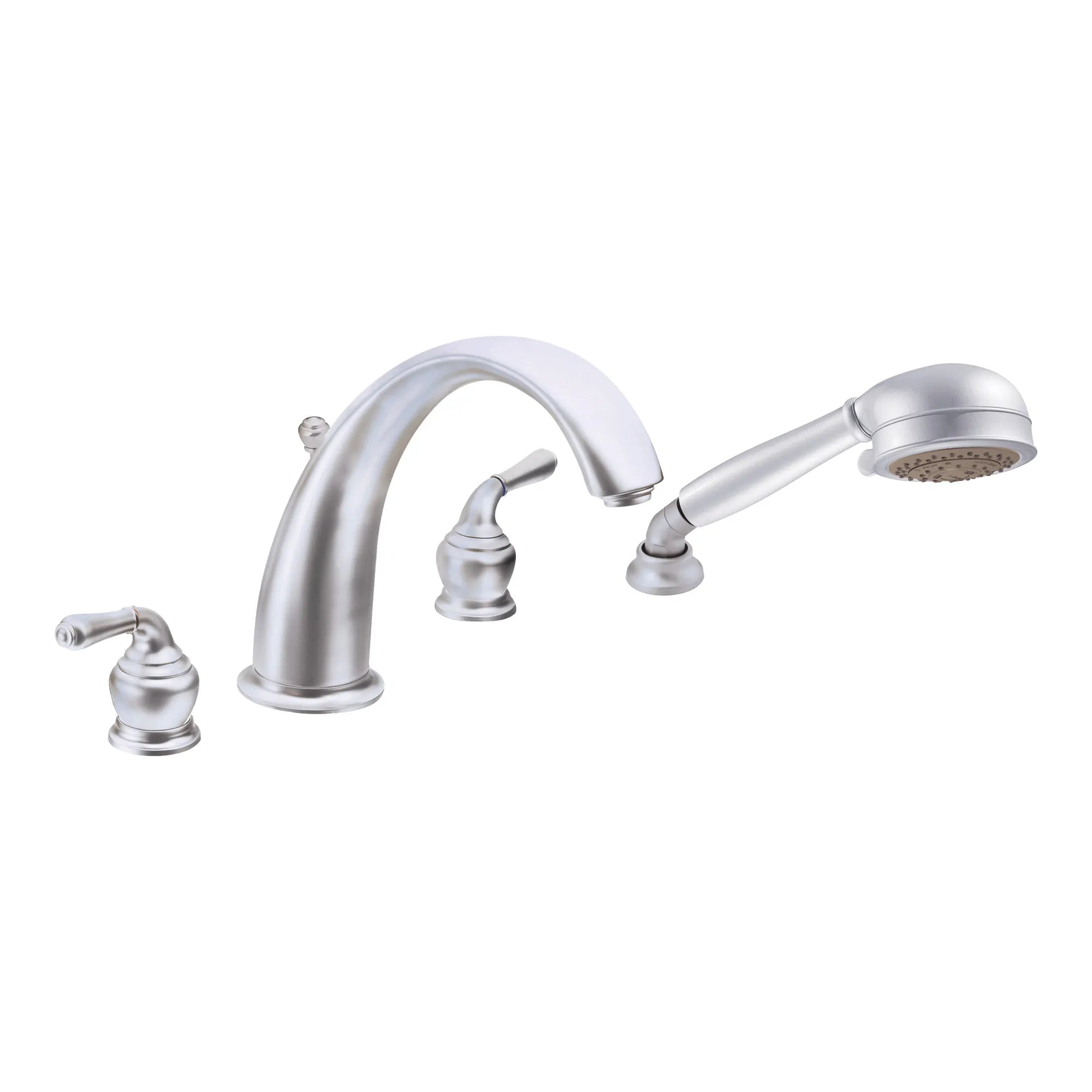 Monticello Two-Handle High Arc Roman Tub Faucet Includes Hand Shower - Image 6