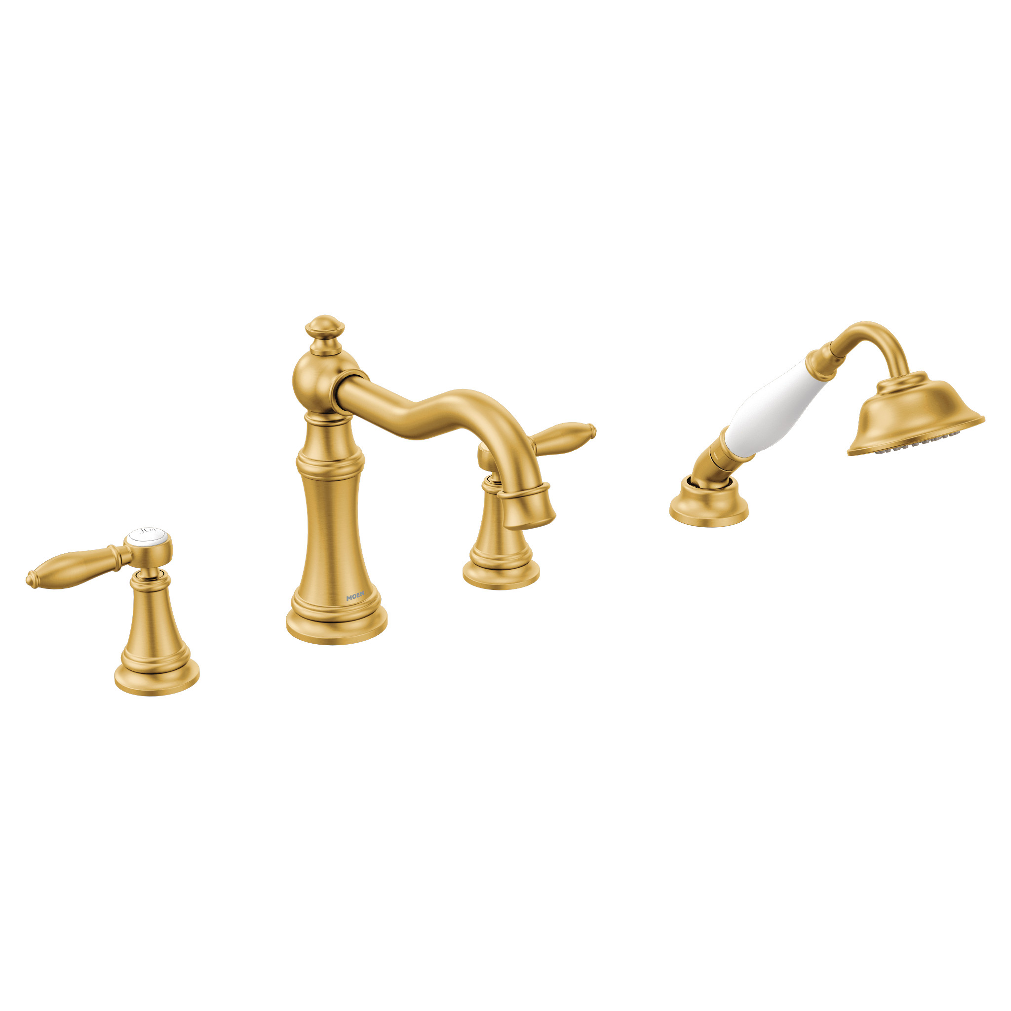 Weymouth Two-Handle Diverter Roman Tub Faucet Including Handheld Shower - Image 8