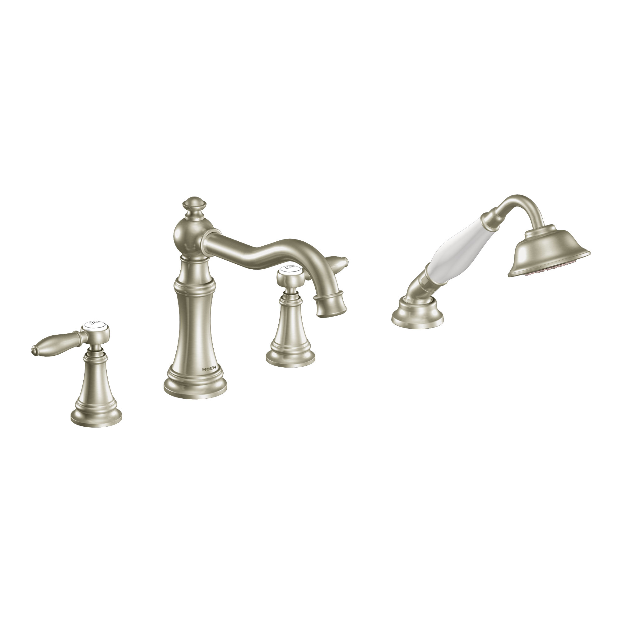 Weymouth Two-Handle Diverter Roman Tub Faucet Including Handheld Shower - Image 7