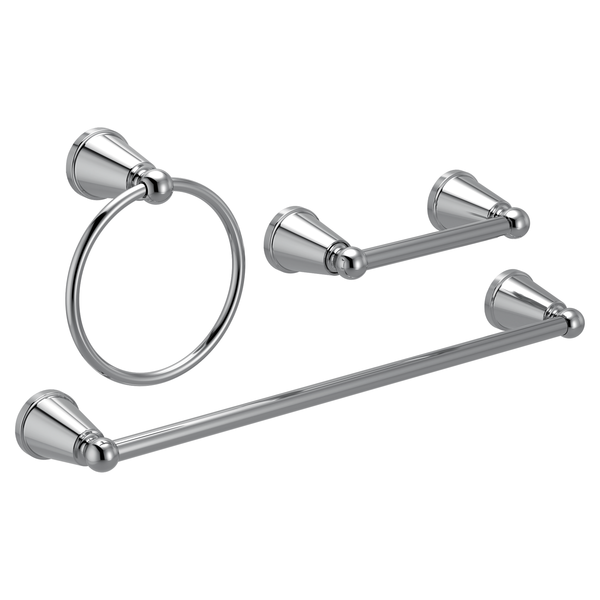 Caldwell 18 Towel Bar Towel Ring Pivoting Paper Holder